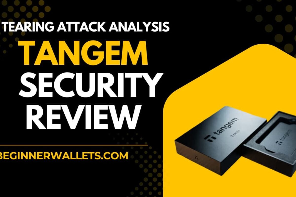 Tangem security review graphic answering is Tangem wallet safe, featuring tearing attack analysis