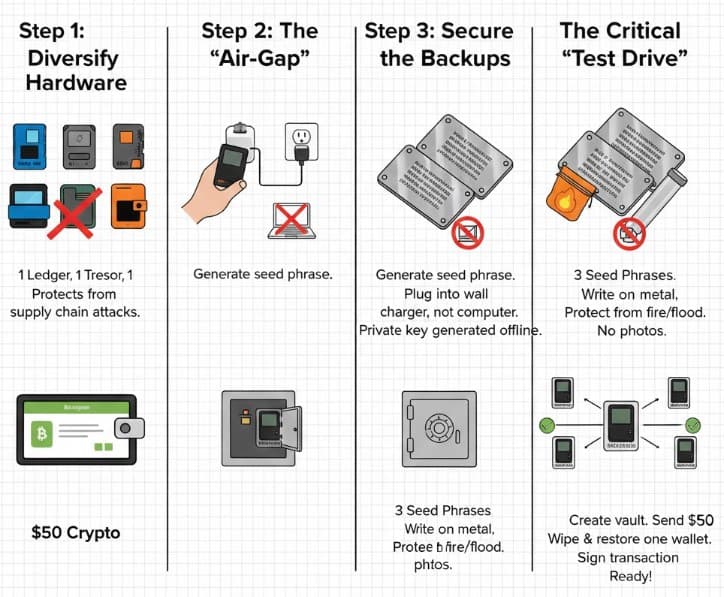 Step-by-Step Setting Up a DIY 2-of-3 Vault